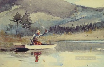  sol Pintura - Una piscina tranquila en un día soleado Pintor marino realista Winslow Homer